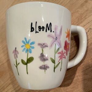 Rae Dunn Bloom Grow Double Sided Floral Oversized Artisan Mug Any Occasion Gift